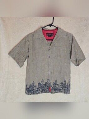 Wearfirst boys button down collared shirt yellow check size M(10/12) Graphic